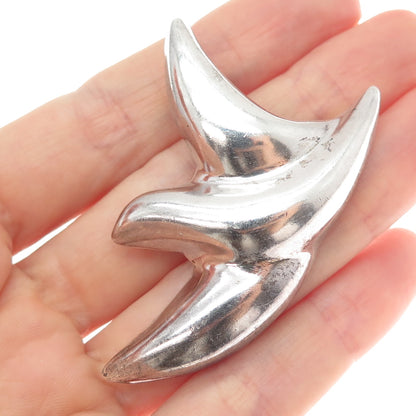 NESTOR 925 Sterling Silver Vintage Mexico Modernist Bird Pin Brooch