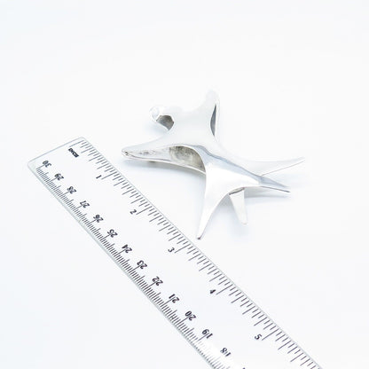 925 Sterling Silver Vintage Mexico Modernist Pin Brooch