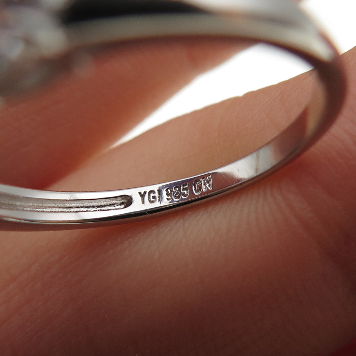 925 Sterling Silver Round-Cut C Z Promise Ring Size 8