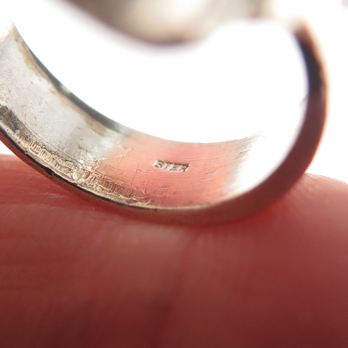 925 Sterling Silver Vintage French Bulldog Oxidized Ring Size 4.5
