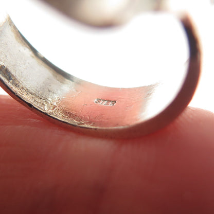 925 Sterling Silver Vintage French Bulldog Oxidized Ring Size 4.5