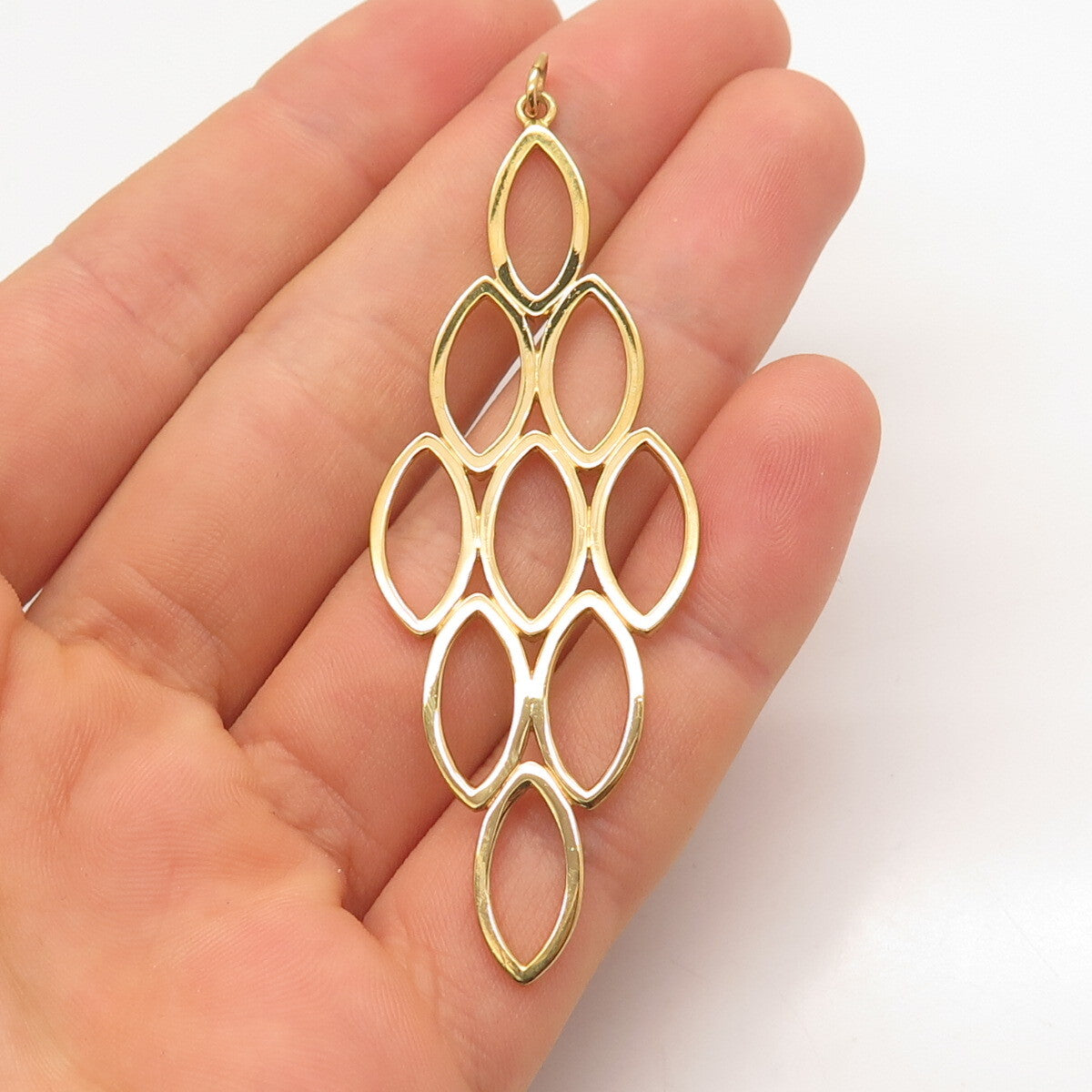 925 Sterling Silver Gold Plated T & B Modernist Pendant