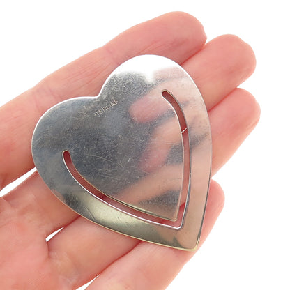 925 Sterling Silver Vintage Hebrew Judaica Heart Bookmark