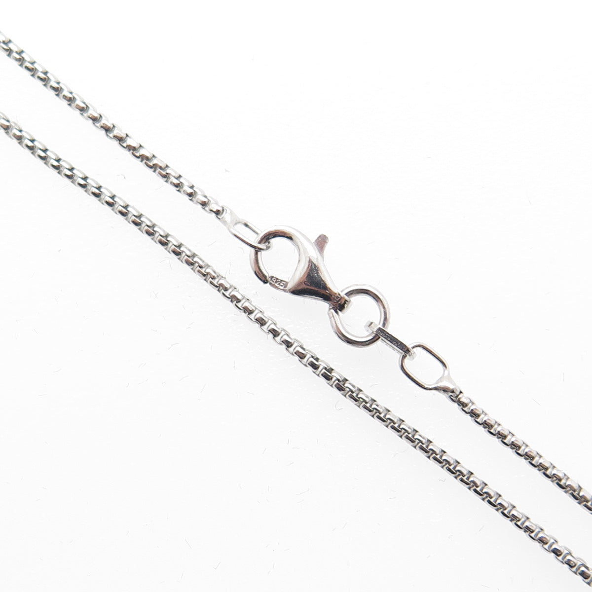 P. LUX 925 Sterling Silver Italy Box Chain Necklace 20"