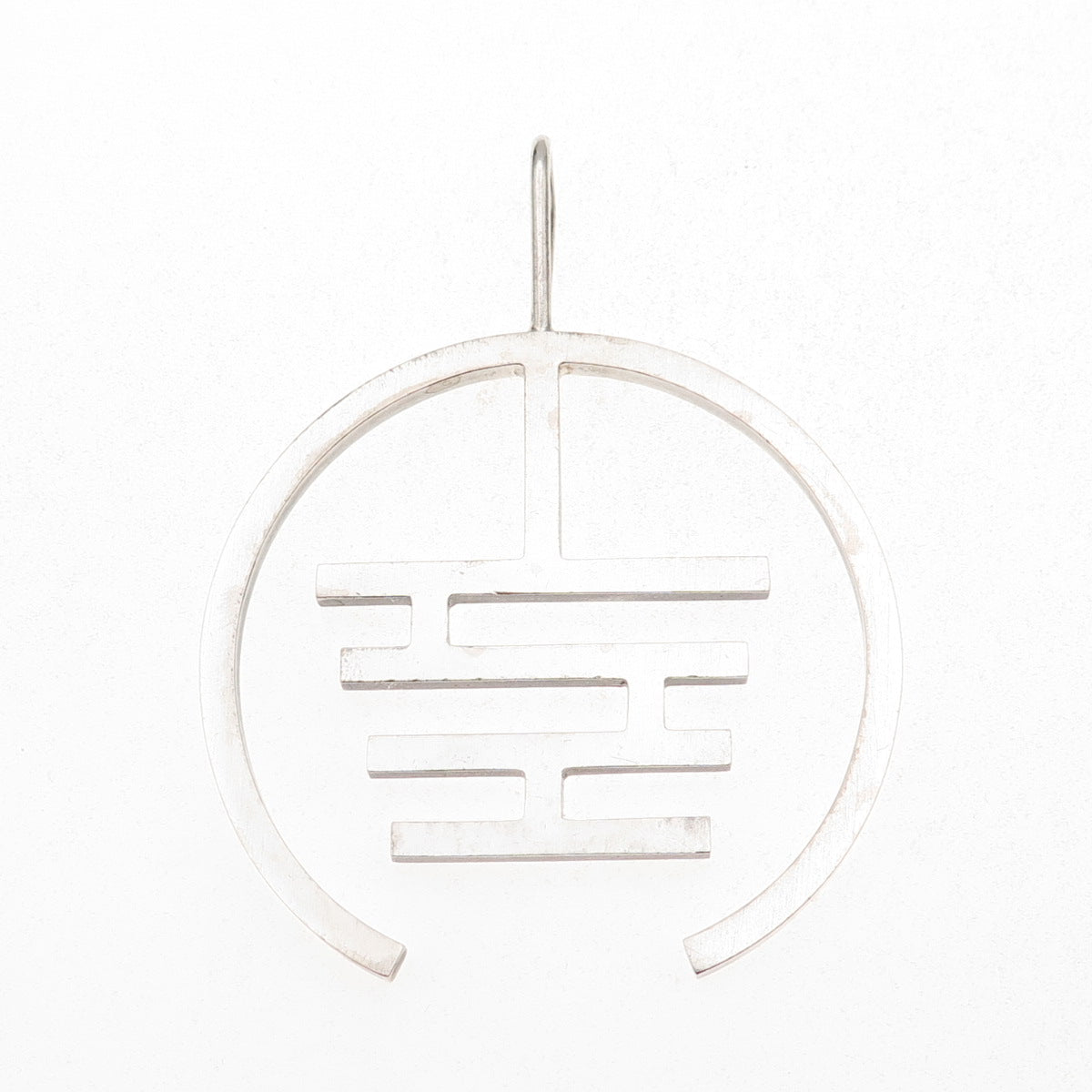 Arne Johansen 925S Sterling Silver Vintage Denmark Modernist Large 24.0g Pendant