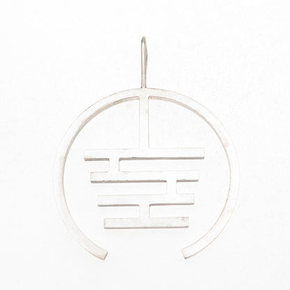 Arne Johansen 925S Sterling Silver Vintage Denmark Modernist Large 24.0g Pendant