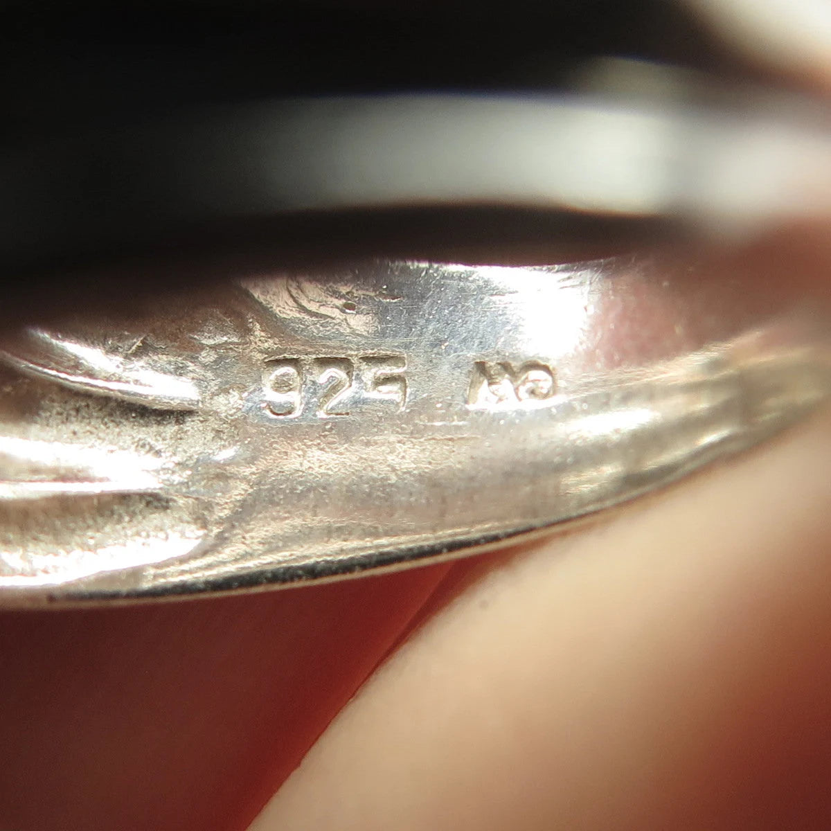 925 Sterling Silver Vintage Ribbed Wide Ring Size 6.5