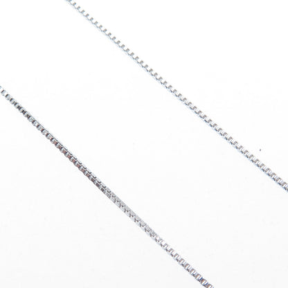 925 Sterling Silver SMK Real Green Amethyst & Peridot Gem Box Chain Necklace 18"