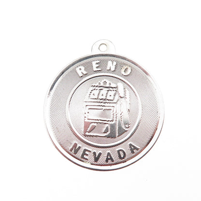 Sasco 925 Sterling Silver Vintage Casino Reno Nevada Charm Pendant