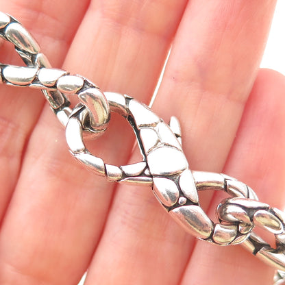 John Hardy 925 Sterling Silver Kali Dotted Infinity Link Bracelet 6.75"