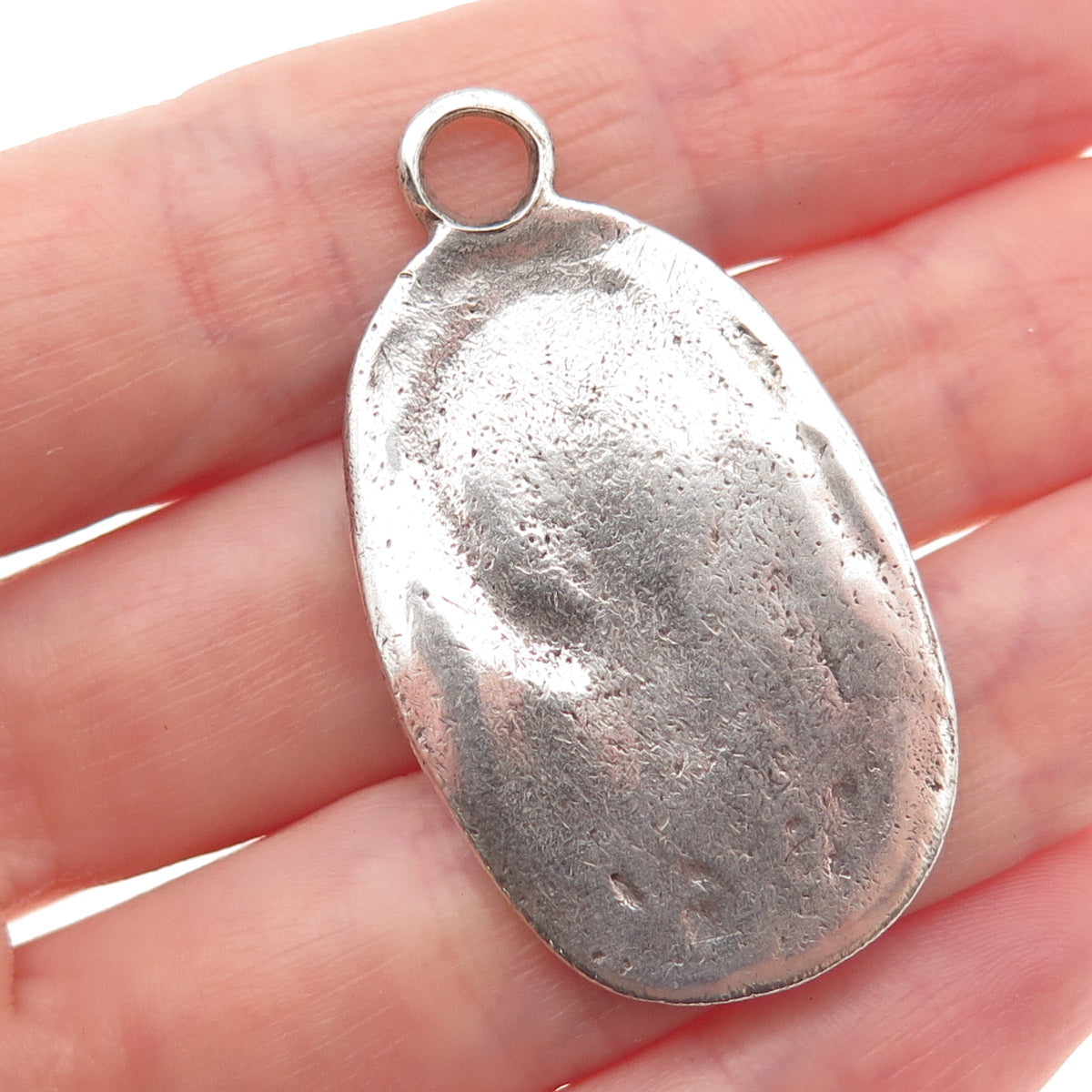 Old Pawn Sterling Silver Vintage Southwestern Turquoise Bear Paw Charm Pendant