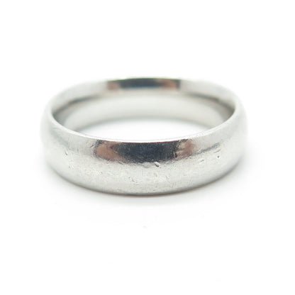 925 Sterling Silver Classic Wedding Band Ring Size 6