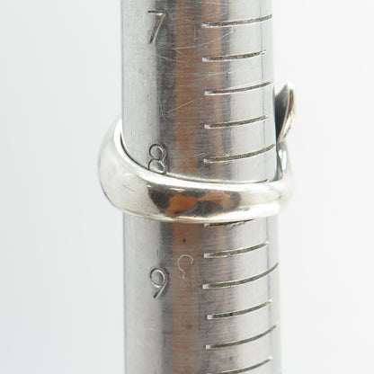 925 Sterling Silver Vintage Friendly Dolphin Adjustable Ring Size 8.5