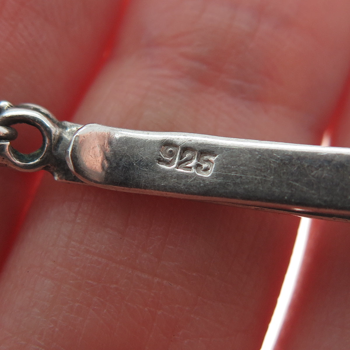 925 Sterling Silver Vintage Bismark Chain Necklace 28"