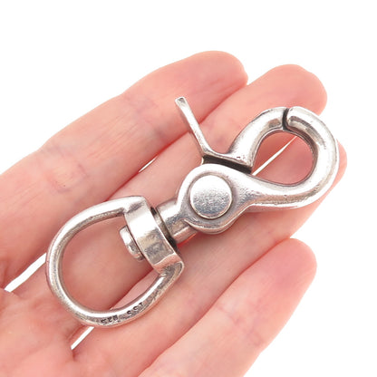 925 Sterling Silver Vintage Large 38.4g Bracelet / Necklace Lobster Lock Clasp
