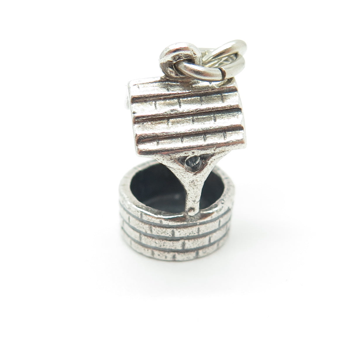 DANECRAFT 925 Sterling Silver Antique Water Well 3D Charm Pendant