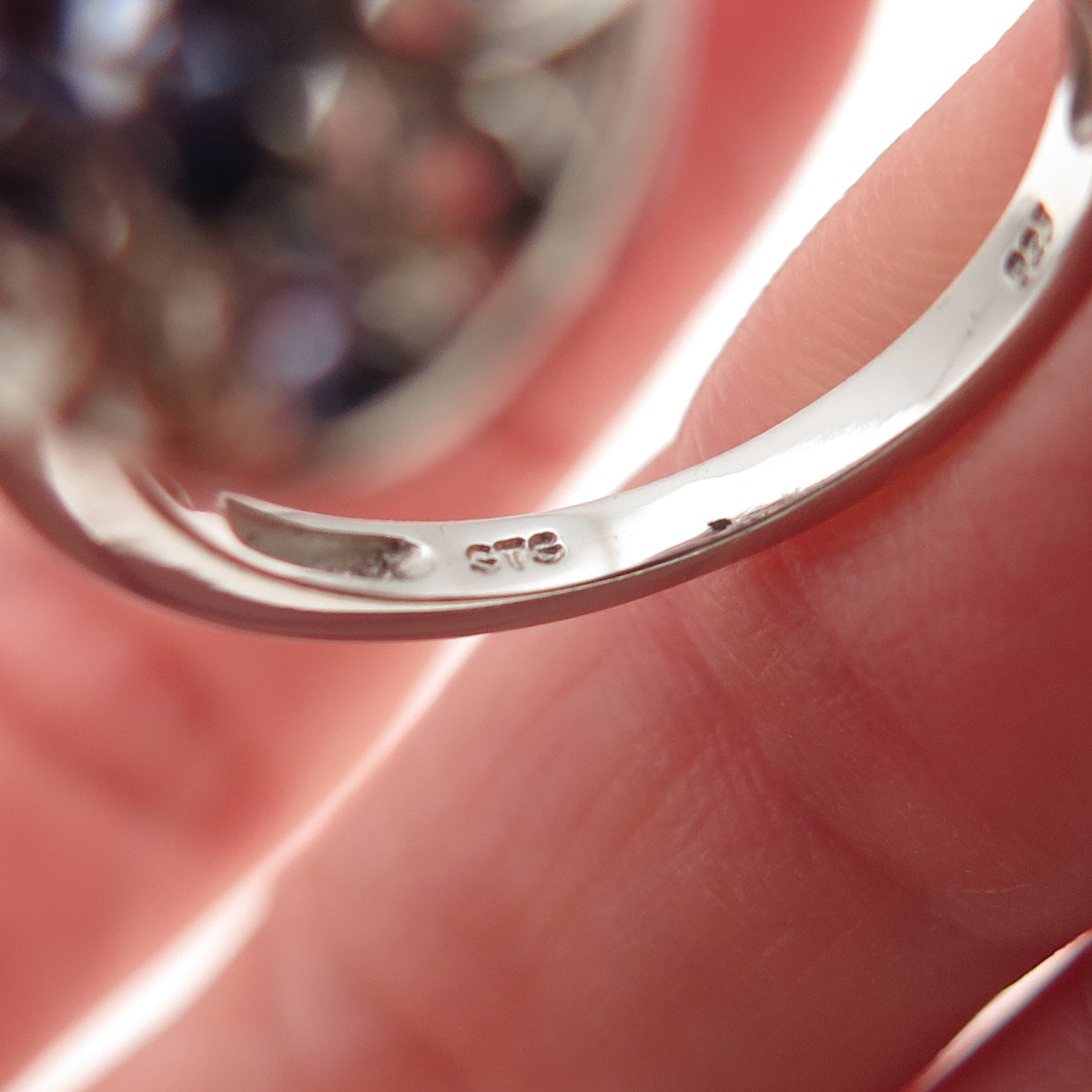 Chuck Clemency 925 Sterling Silver Real Oval & Round-Cut Tanzanite Ring Size 8