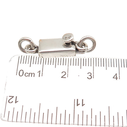 925 Sterling Silver Vintage Bracelet / Necklace Box Lock Clasp