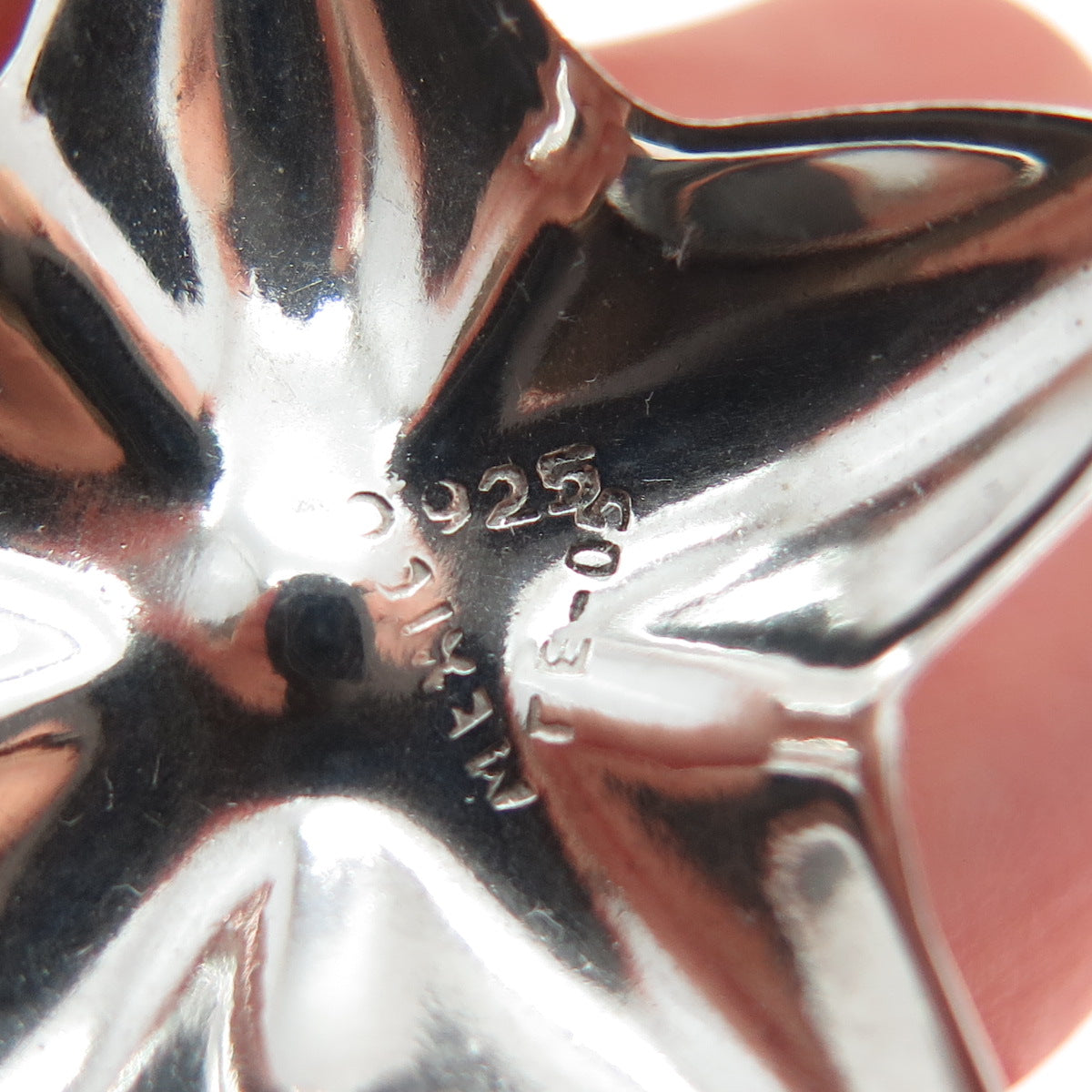 925 Sterling Silver Vintage Mexico Modernist Puffy Star Dangle Earrings