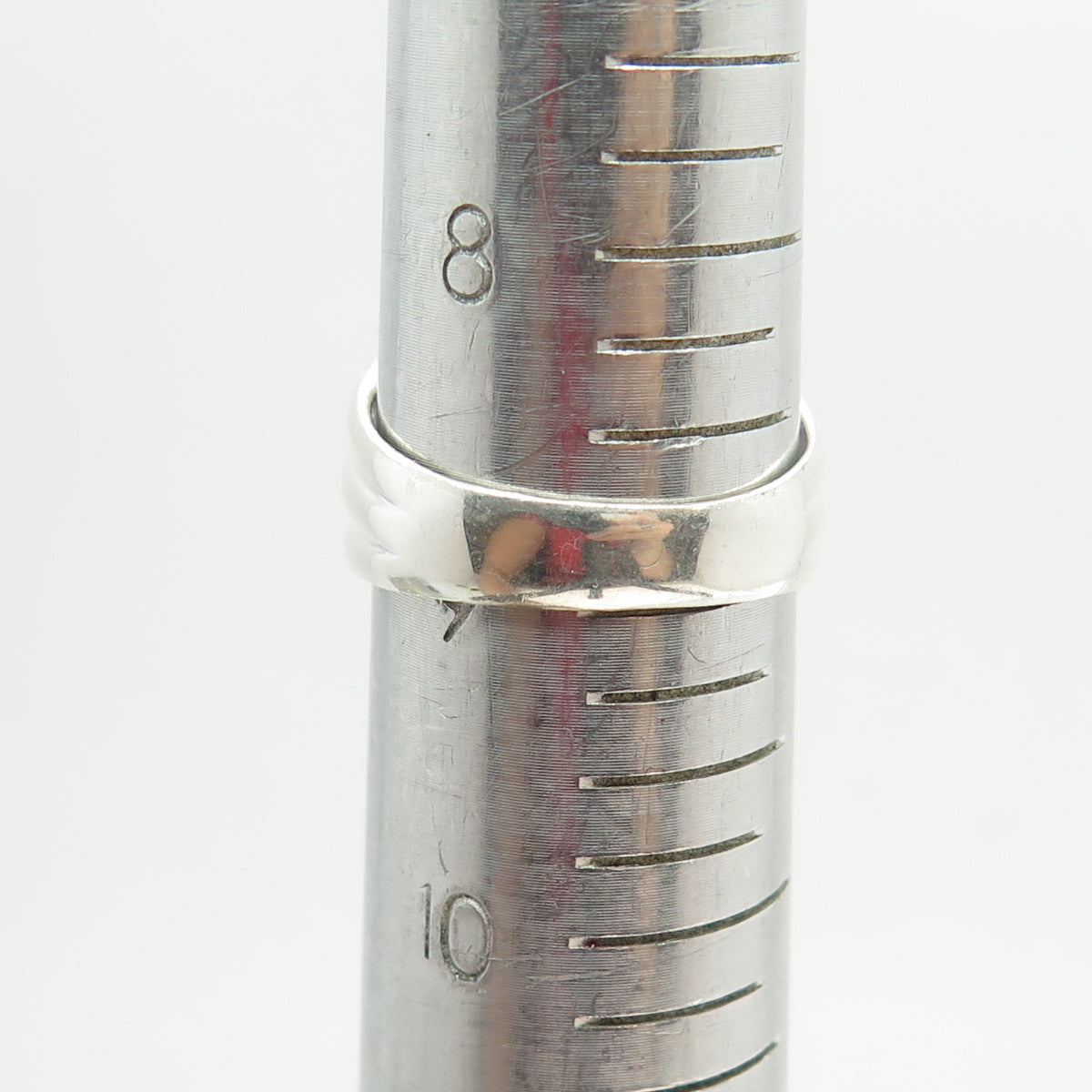 925 Sterling Silver Real Amethyst Gemstone Minimalist Ring Size 9