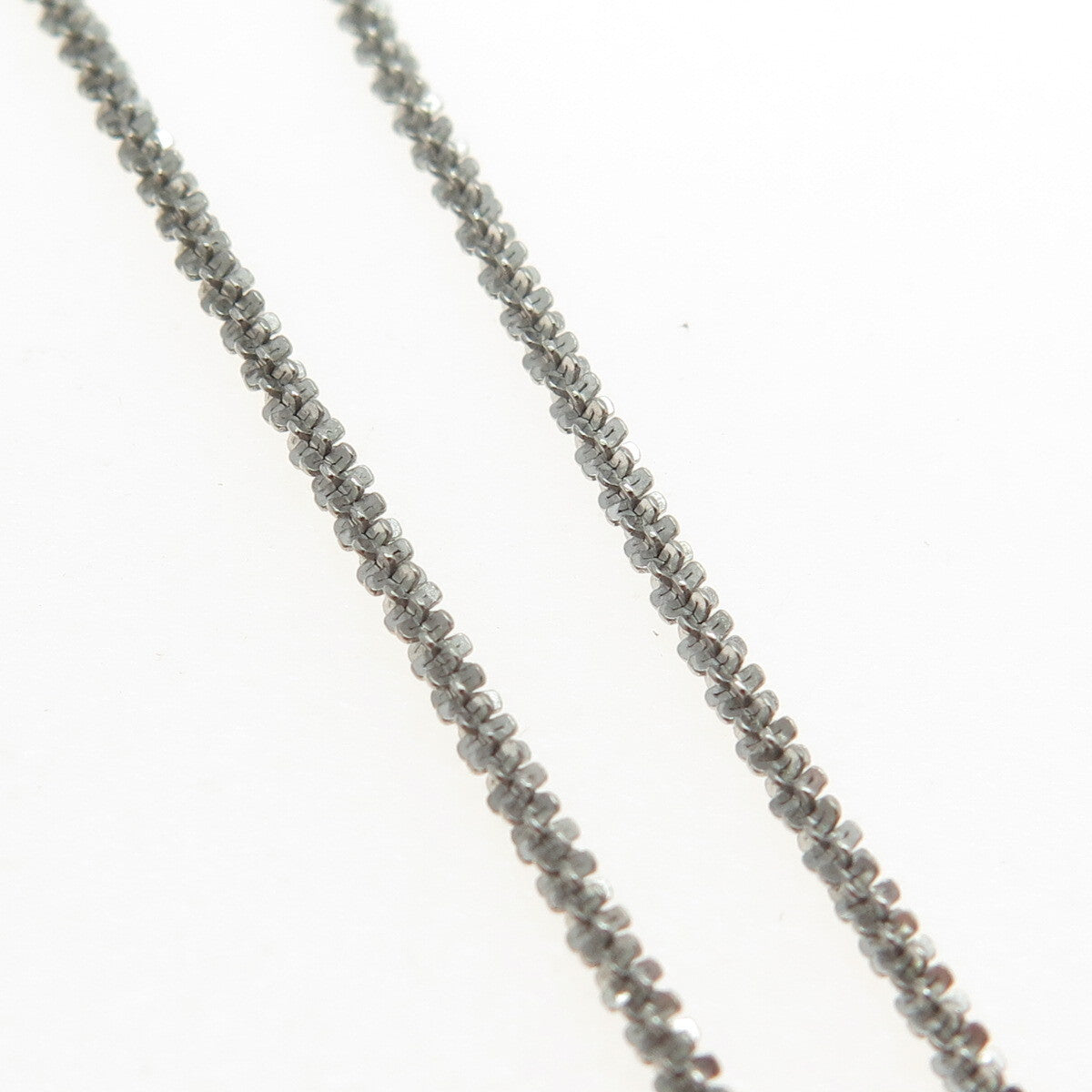 HAN 925 Sterling Silver Italy Sparkle Link Bracelet 7.5"