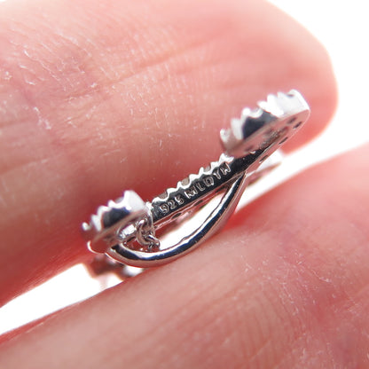 CAROL BRODIE MLD Sterling Silver Real Diamond Letter K Pendant Necklace 16-18"