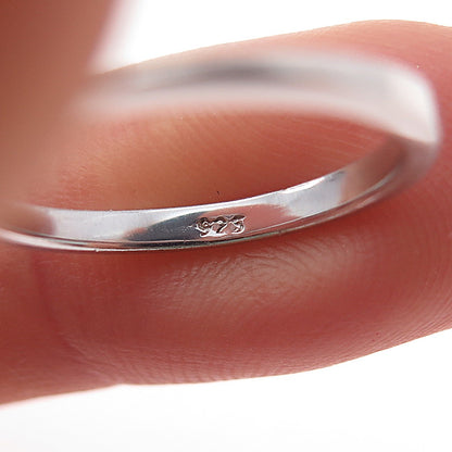 925 Sterling Silver Round-Cut C Z Flower Ring Size 6