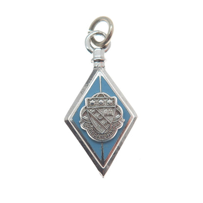 925 Sterling Silver Vintage Enamel Notre Dame de Namur University Charm Pendant