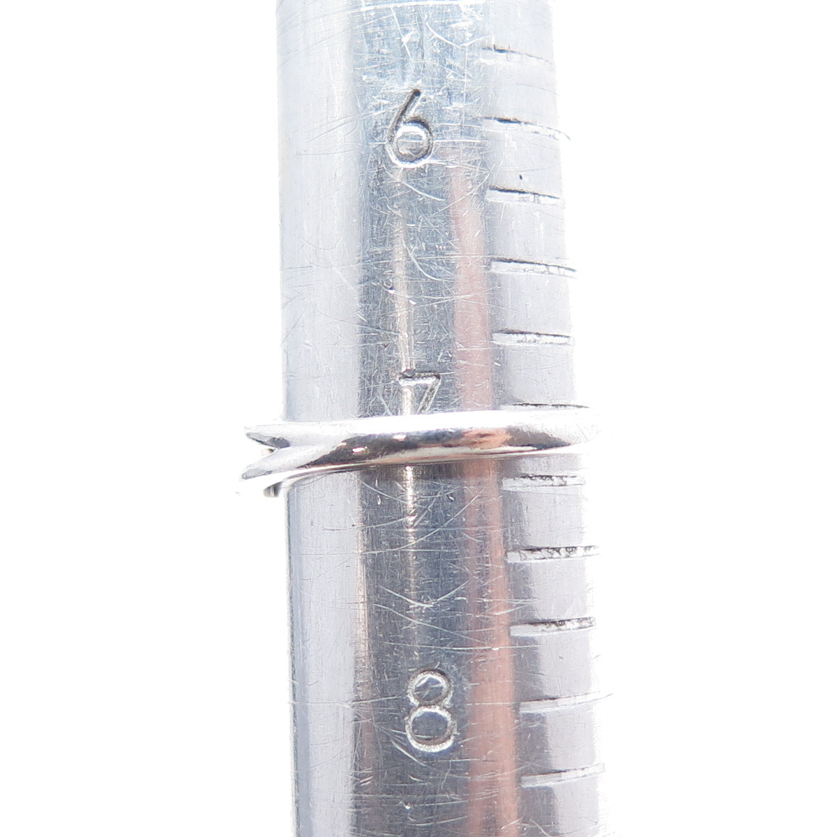 925 Sterling Silver 10K Rose Gold Real Diamond Infinity Heart Ring Size 7.25