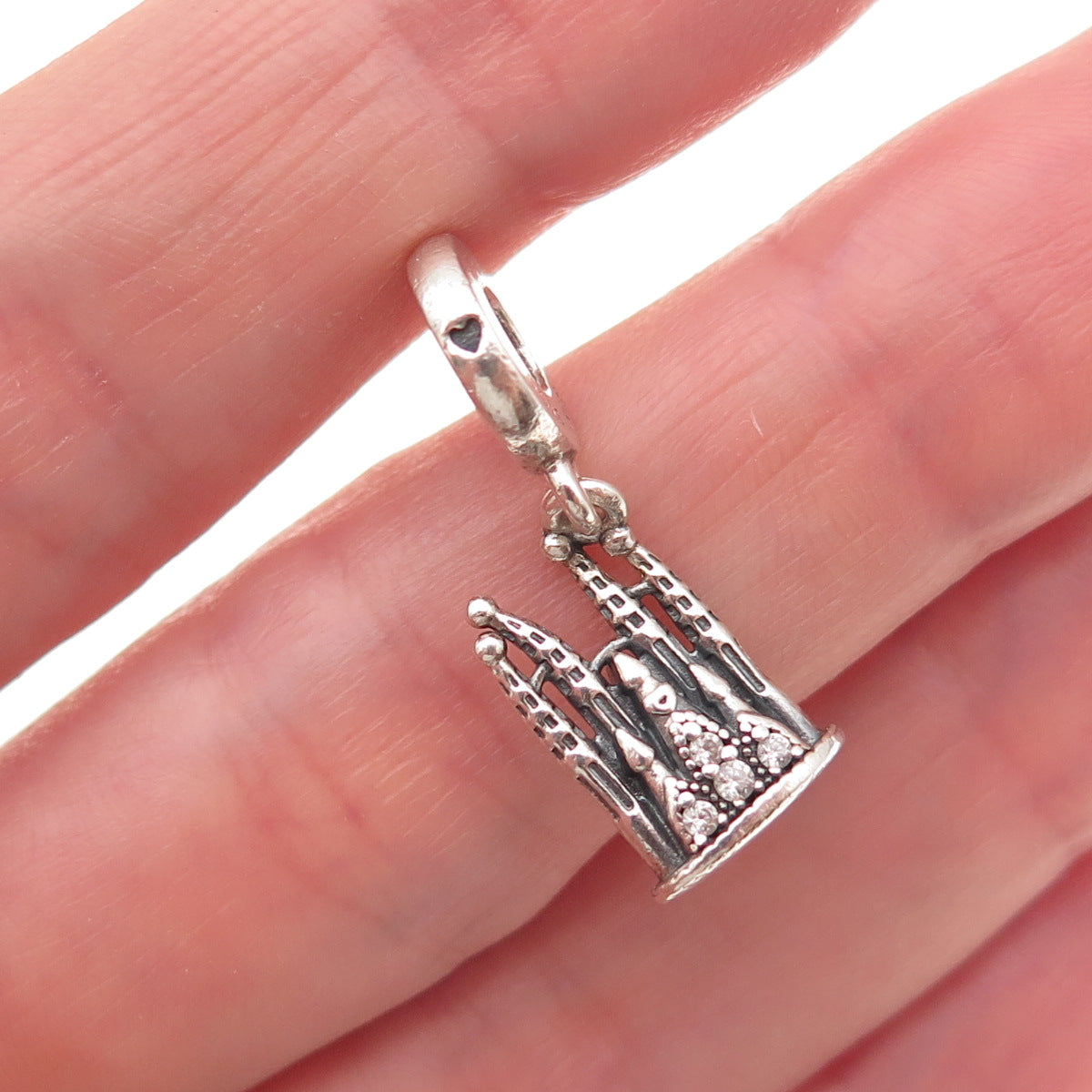 Pandora 925 Sterling Silver C Z Barcelona Sagrada Familia Dangle Charm