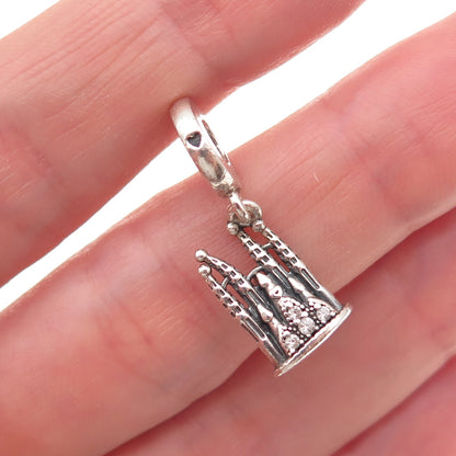 Pandora 925 Sterling Silver C Z Barcelona Sagrada Familia Dangle Charm