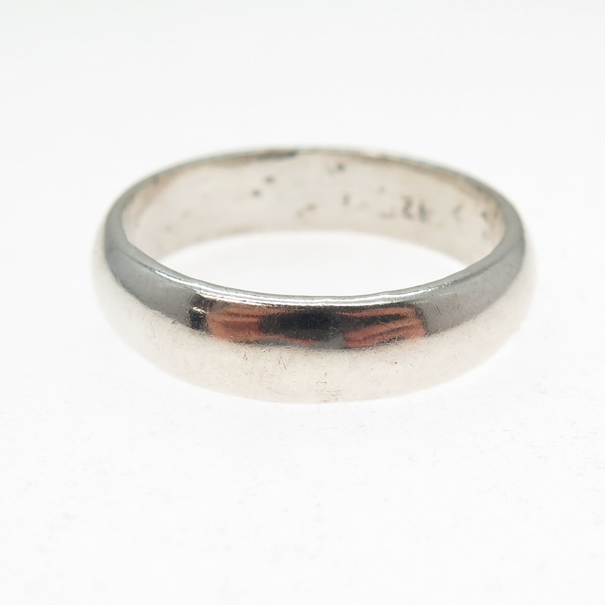 925 Sterling Silver Vintage Mexico Classic Wedding Band Ring Size 11.75