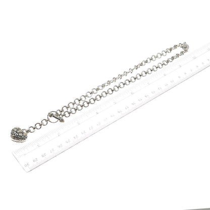 JOHN HARDY 18K Gold 925 Sterling Silver Vintage Heart Rolo Chain Necklace 16"