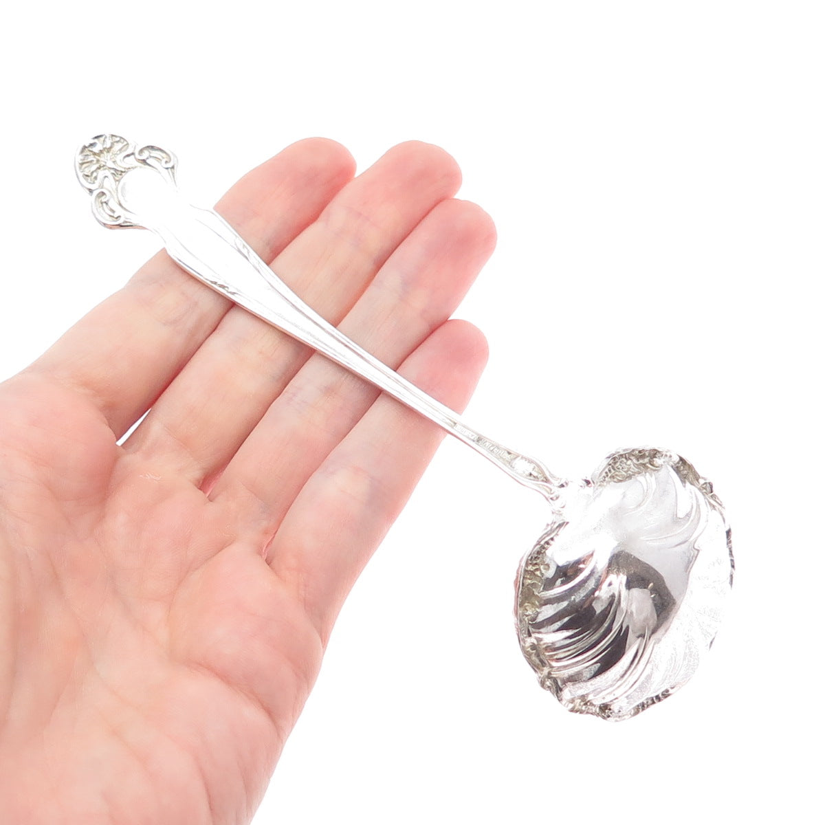 R. BLACKINTON 925 Sterling Silver Antique Art Deco Daisy Gravy Ladle