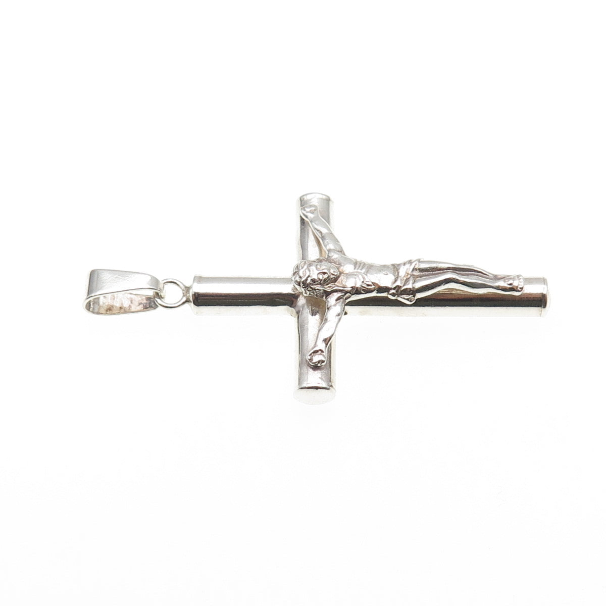 925 Sterling Silver Vintage Crucifix Cross Religious Pendant