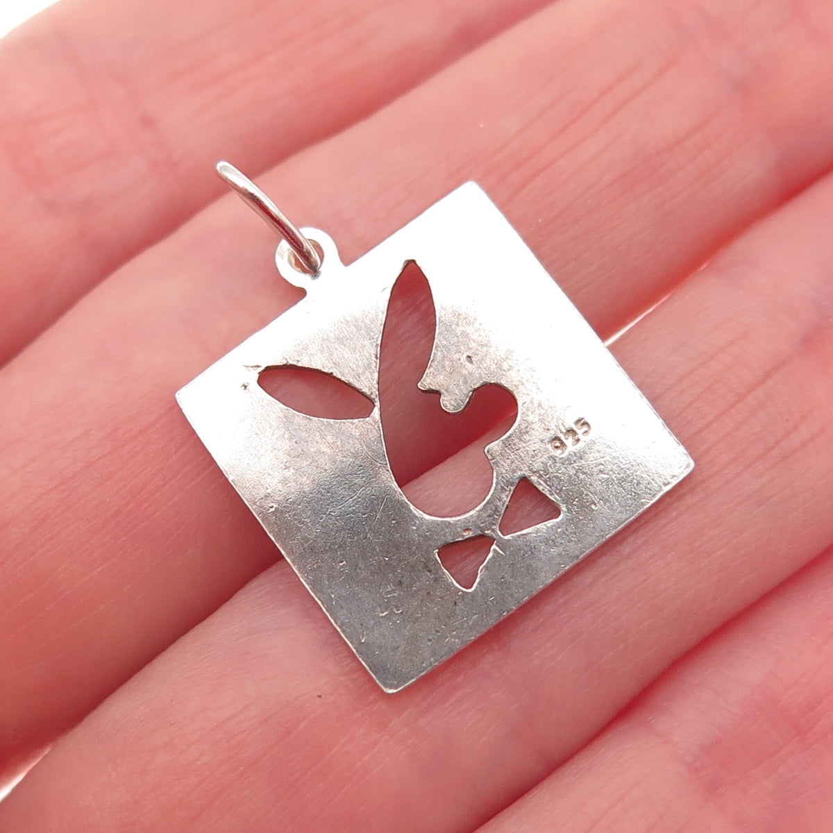 925 Sterling Silver Vintage Rabbit Mini Charm Pendant