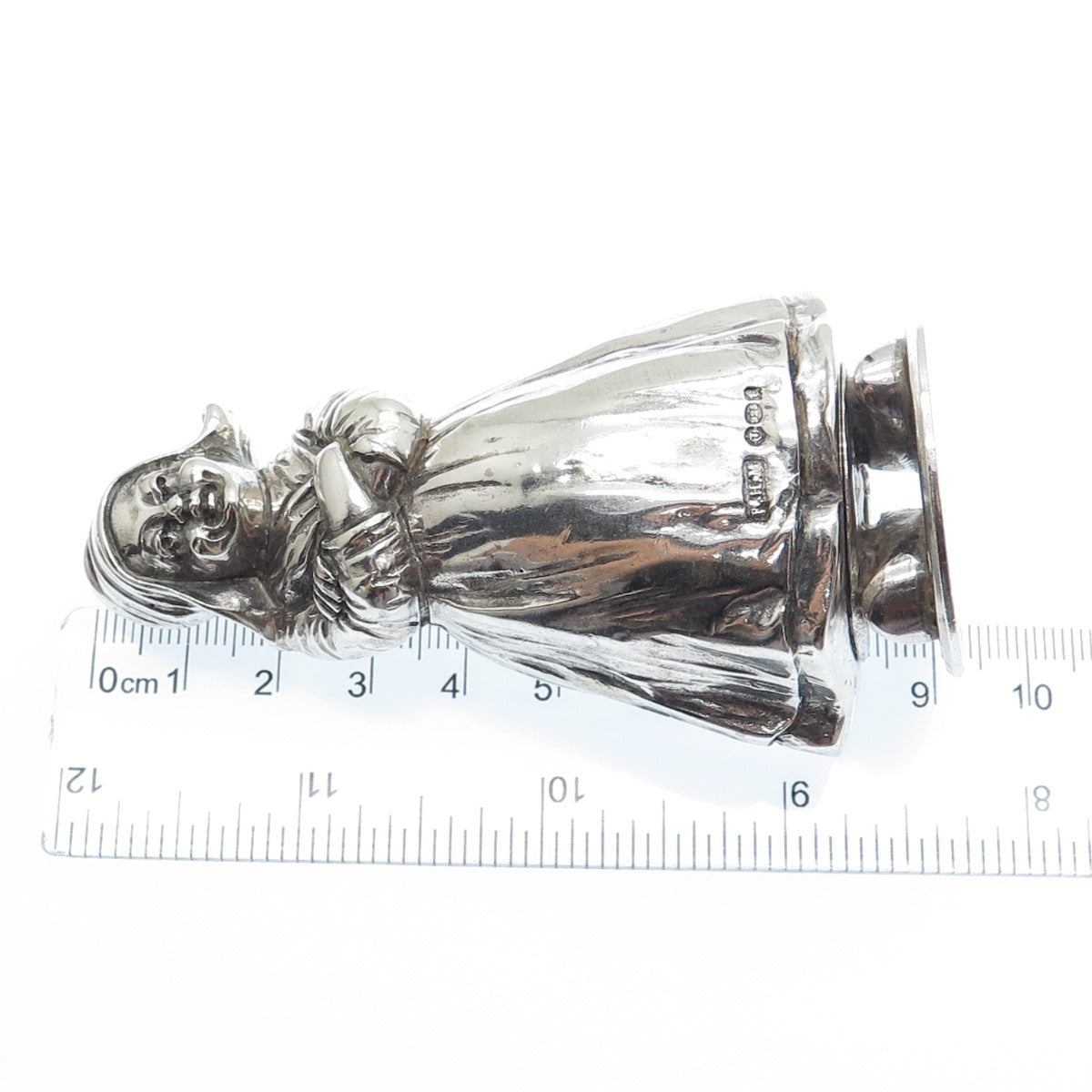 BERTHOLD HERMANN MULLER 925 Sterling Antique 1914 Dutch Lady Salt Pepper Shaker