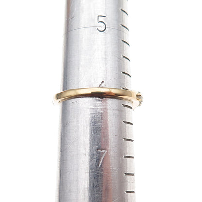 925 Sterling Silver Gold Plated Real Round-Cut Diamond Bypass Ring Size 6.25