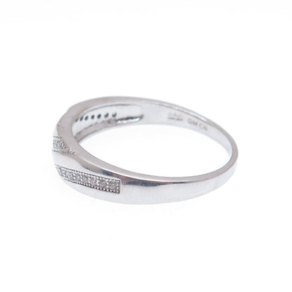 925 Sterling Silver Round-Cut C Z Ring Size 10.75