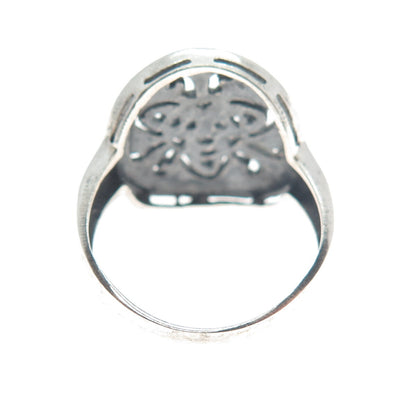 925 Sterling Silver Vintage Celtic Tribal Ring Size 9