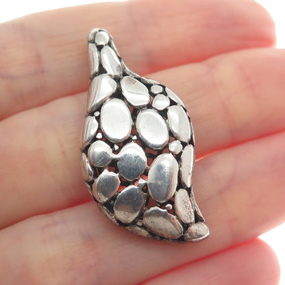 925 Sterling Silver Vintage Modernist Kali Oxidized Pendant