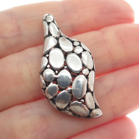 925 Sterling Silver Vintage Modernist Kali Oxidized Pendant