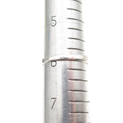 925 Sterling Silver Vintage Round-Cut C Z Band Ring Size 6