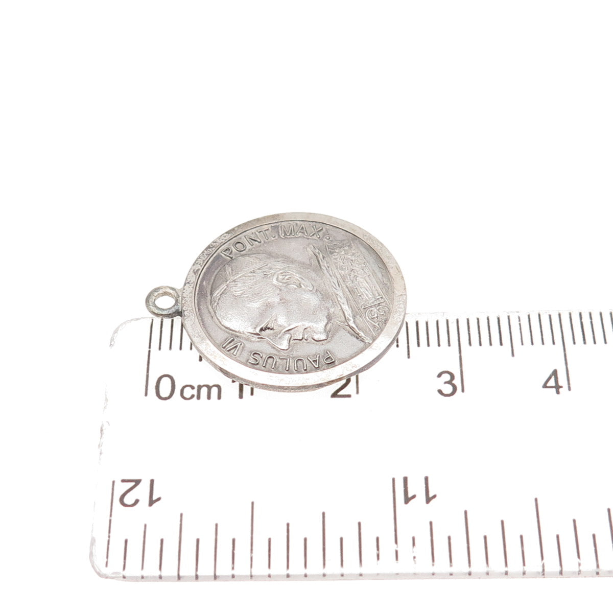 800 Silver Vintage Rome Italy Pope Paul VI St. Peter's Basilica Charm Pendant