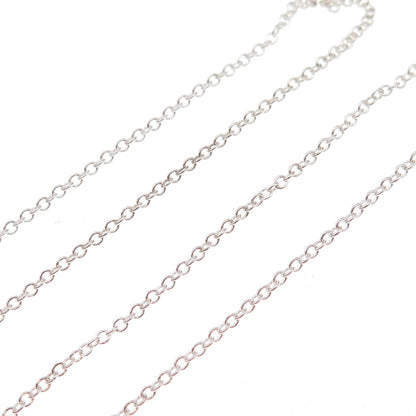 925 Sterling Silver Italy Cable Chain Necklace 18"