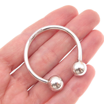 Tiffany & Co. 925 Sterling Silver Vintage Screw-Off Ball Key Ring Holder