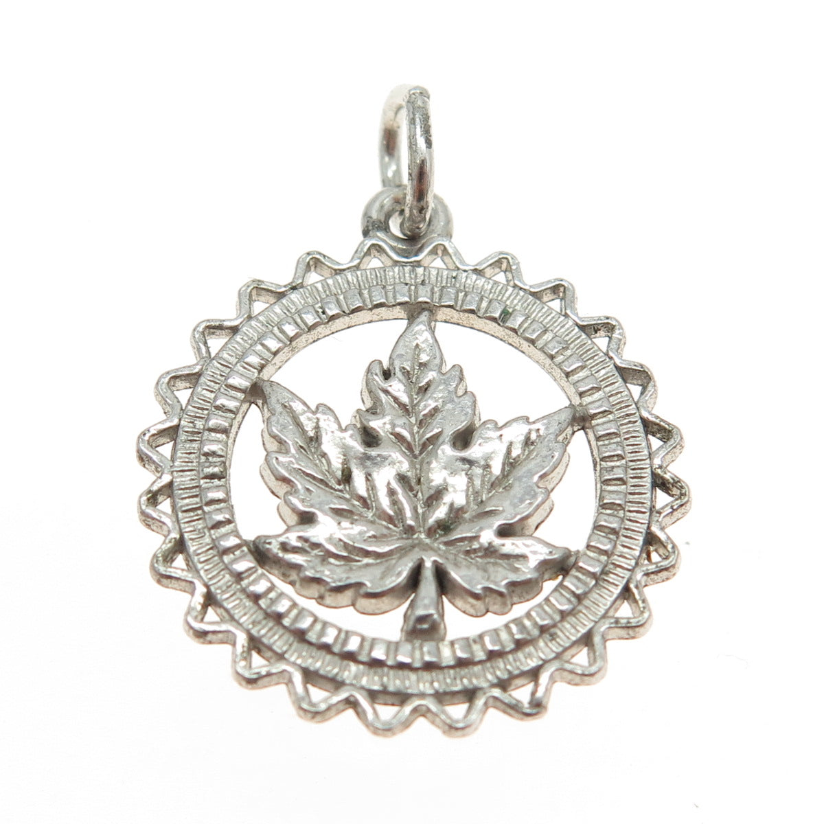 REMBRANDT RJL 925 Sterling Silver Vintage Maple Leaf Pendant