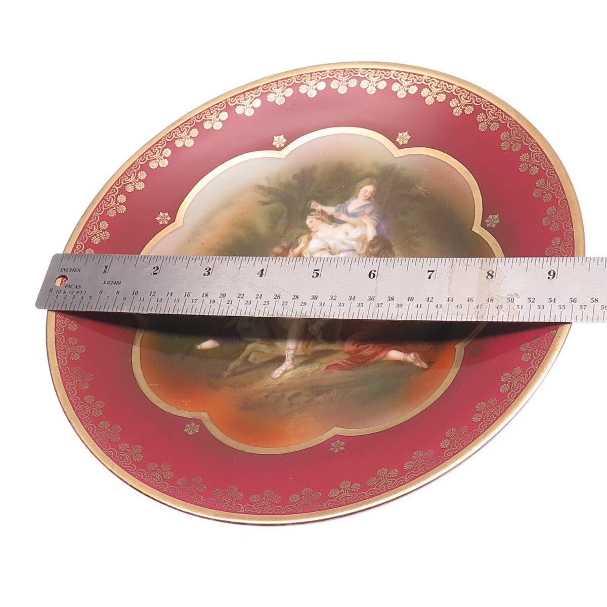 Antique "The Abduction of Europe by Zeus" Hand Painted Porcelain Cabinet Plate