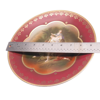 Antique "The Abduction of Europe by Zeus" Hand Painted Porcelain Cabinet Plate