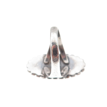 Ted Ott Old Pawn 925 Sterling Silver Vintage Southwestern Beaded Ring Size 5.25